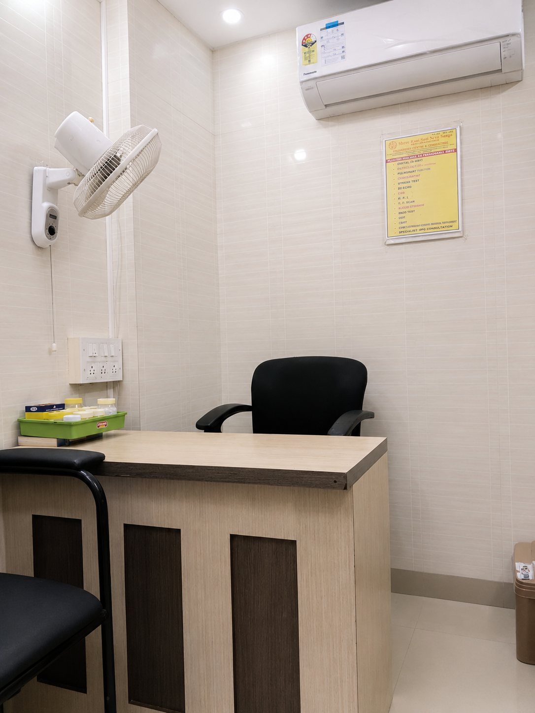 Consulting room used by physician and acupressure therapist