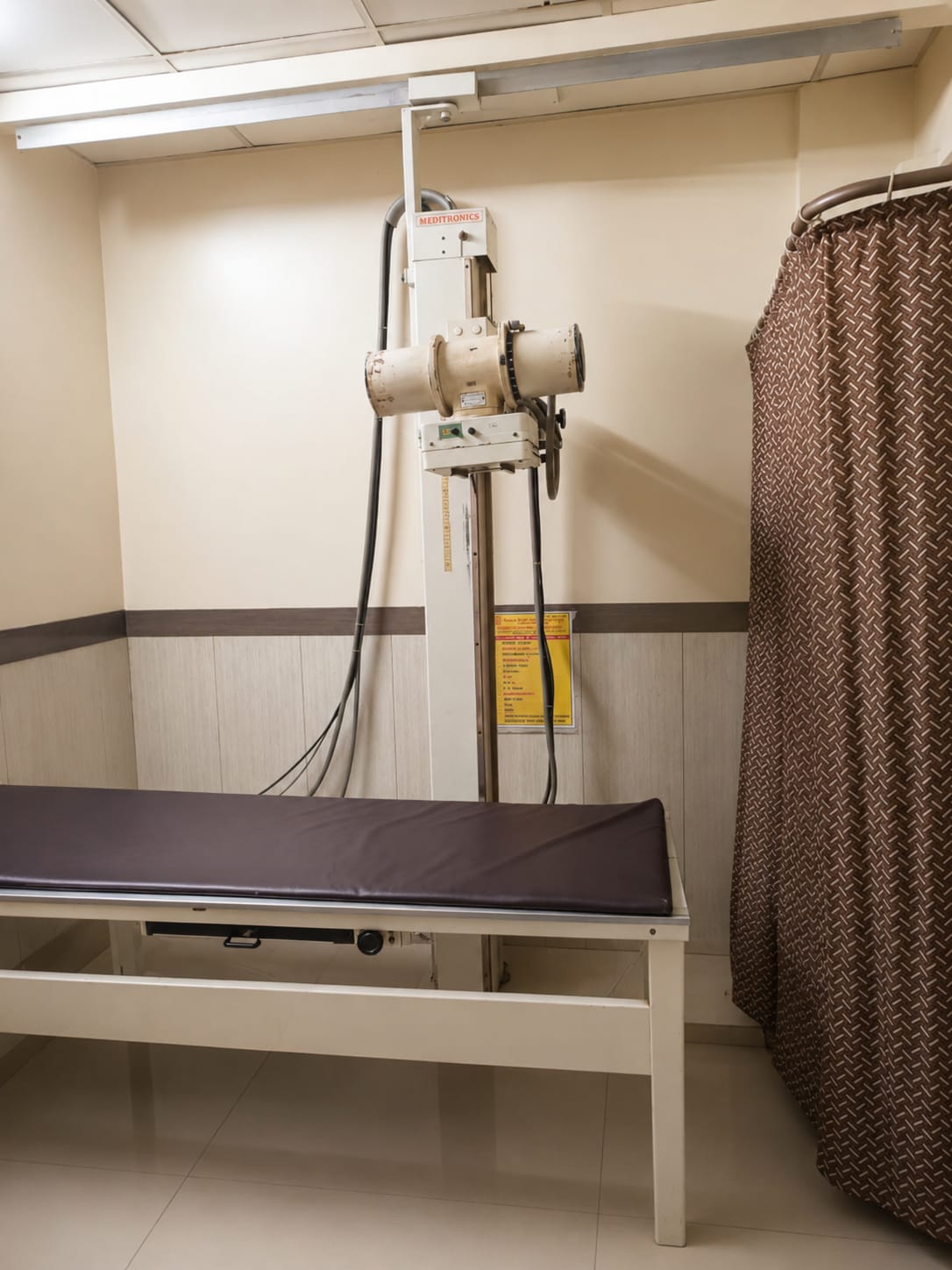 Imaging room with X-ray and ultrasound equipment